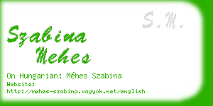 szabina mehes business card